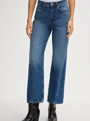 Dżinsy Maxine z szerokimi nogawkami w kolorze ciemnoniebieskim z efektem sprania Joop