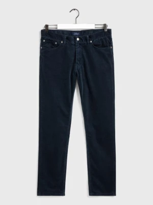 Jeansy męskie sztruksowe slim z 5 kieszeniami GANT