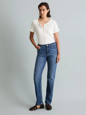 Dżinsy model Olina straight Marc O'Polo modrá