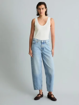 Dżinsy model Stine barrel cropped Marc O'Polo modrá