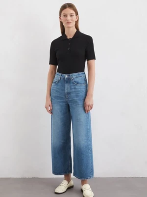 Dżinsy model Tolva szeroki wysoki stan Marc O'Polo modrá
