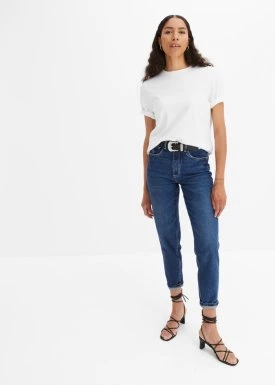 Dżinsy Mom, High waist, cropped bonprix