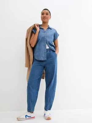 Dżinsy Mom, high waist, wygodny pasek bonprix