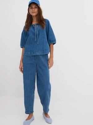 Dżinsy Mom, high waist, wygodny pasek bonprix