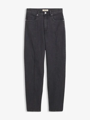 Dżinsy Mom, high waist, ze stretchem BonPrix szary