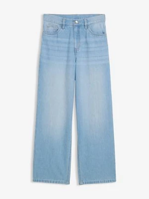 Dżinsy o kroju baggy fit z regulowanym pasem, prosta nogawka bonprix