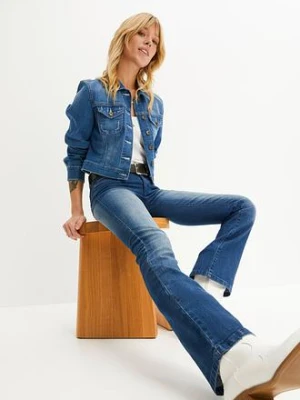 Dżinsy o kroju bootcut, mid waist, ze stretchem bonprix