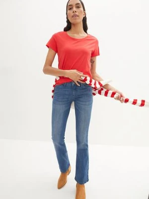 Dżinsy o kroju bootcut, mid waist, ze stretchem bonprix