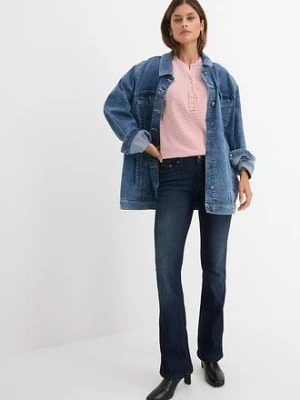 Jeansy o kroju bootcut, mid waist, ze stretchem bonprix