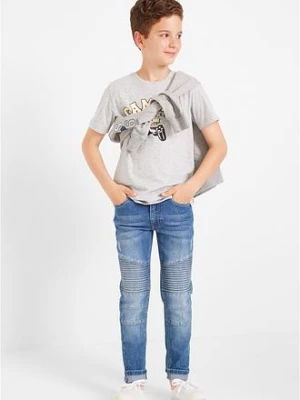 Dżinsy o kroju skinny, ze stretchem, regulowanym paskiem, straight bonprix