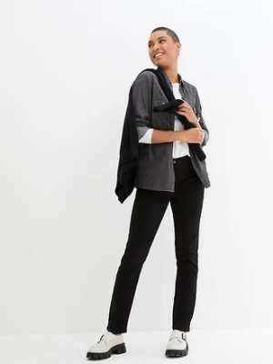 Dżinsy o kroju slim fit, mid waist, z wygodnym paskiem bonprix