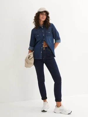 Dżinsy o kroju slim fit, z dużą zawartością stretchu, high waist bonprix