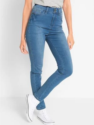 Dżinsy o kroju slim fit, z dużą zawartością stretchu, high waist bonprix
