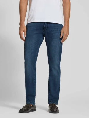 Dżinsy o kroju slim fit z elastycznej mieszanki bawełny z dodatkiem wiskozy Pierre Cardin Jasnoniebieski