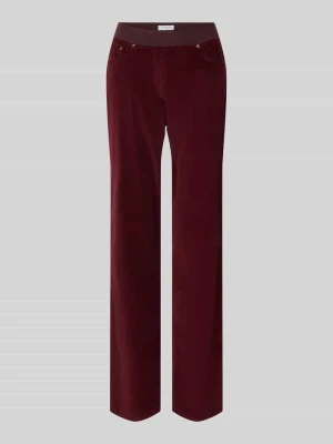 Dżinsy o kroju slim fit z mieszanki bawełny i wiskozy model 'Pamina' Raphaela By Brax Bordowy