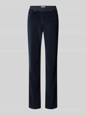 Dżinsy o kroju slim fit z mieszanki bawełny i wiskozy model 'Pamina' Raphaela By Brax Granatowy