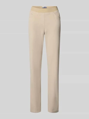 Dżinsy o kroju slim fit z mieszanki bawełny i wiskozy model 'Pamina' Raphaela By Brax Piaskowy