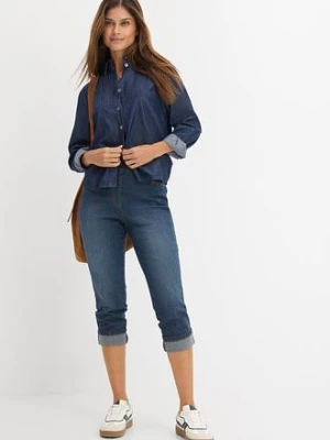 Dżinsy o kroju slim fit, ze stanem mid waist, uszyte z bawełny bonprix