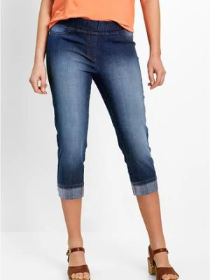 Dżinsy o kroju slim fit, ze stanem mid waist, uszyte z bawełny bonprix