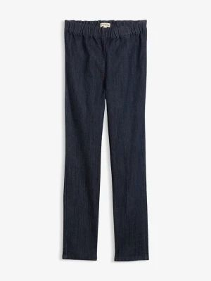 Dżinsy o kroju slim, high waist, cropped BonPrix niebieski