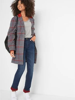 Dżinsy ocieplane, high waist, straight bonprix