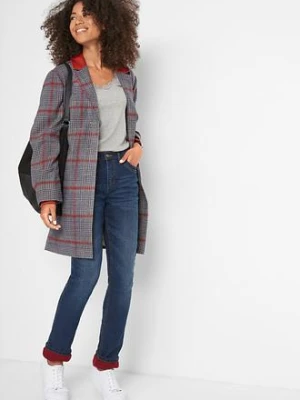 Dżinsy ocieplane, high waist, straight bonprix
