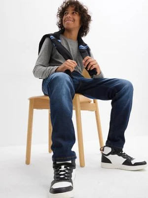 Dżinsy ocieplane, regular fit, z podszewką dżersejową, straight bonprix