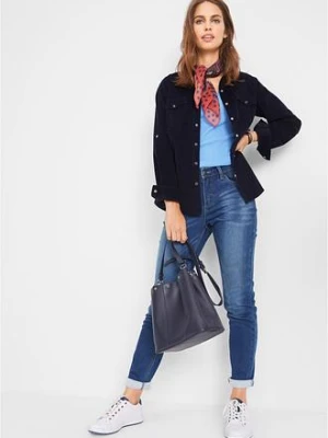 Dżinsy ocieplane z miękką spodnią stroną, krój boyfriend bonprix