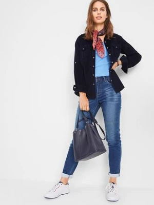 Dżinsy ocieplane z miękką spodnią stroną, krój boyfriend bonprix