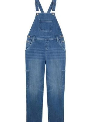 Dżinsy ogrodniczki wide leg bonprix
