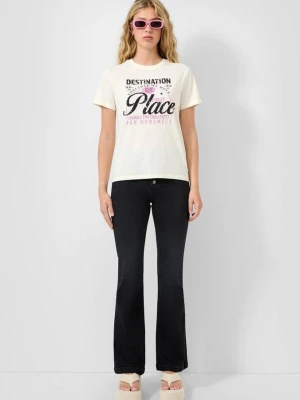 Dżinsy Reena / slim fit / wysoki stan / rozszerzana nogawka QS szary