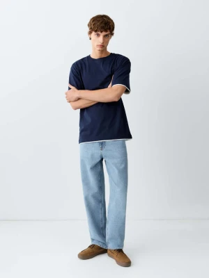 Dżinsy relaxed fit średni niebieski - Teen - MANGO TEEN