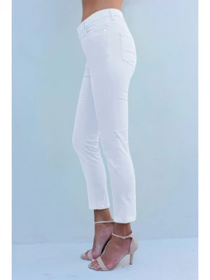 Bleu d'Azur Dżinsy "Russell" - Slim fit - w kolorze białym rozmiar: 44