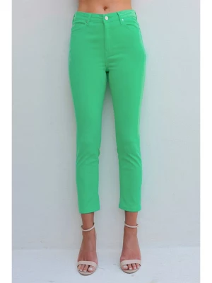 Bleu d'Azur Dżinsy "Russell" - Slim fit - w kolorze zielonym rozmiar: 48