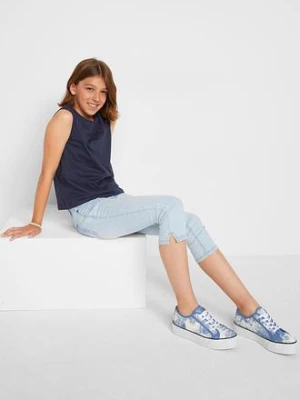 Dżinsy rybaczki dziewczęce, mid waist bonprix