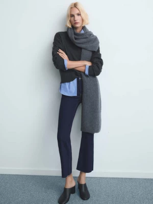 Dżinsy Sienna flare crop niebieski - Kobieta - - MANGO