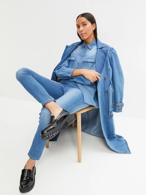 Dżinsy Skinny mid waist, z wygodnym paskiem bonprix