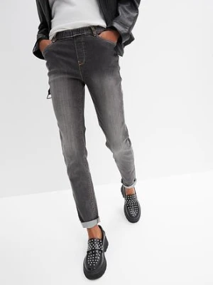 Dżinsy Skinny mid waist, z wygodnym paskiem bonprix
