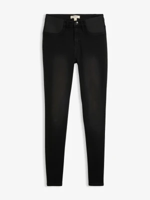 Dżinsy Skinny, mid waist, ze stretchem BonPrix czarny