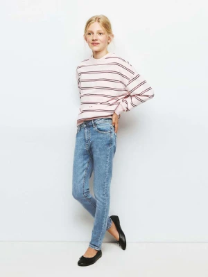 Dżinsy skinny z ćwiekami średni niebieski - Dzieci - MANGO KIDS