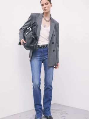 Dżinsy skinny z rozcięciem Patrizia Pepe granatowy