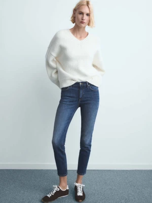 Dżinsy skinny ze średnim stanem ciemnoniebieski - Kobieta - - MANGO