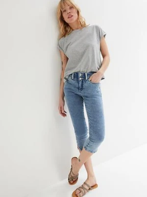 Dżinsy Skinny ze stretchem, mid waist, dł. za kolano bonprix