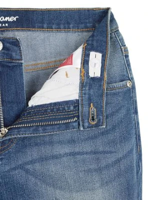 Dżinsy slim fit z regulowanym paskiem, prosty krój bonprix