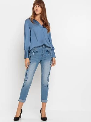 Dżinsy slim fit, ze średnim stanem, krótsza nogawka bonprix