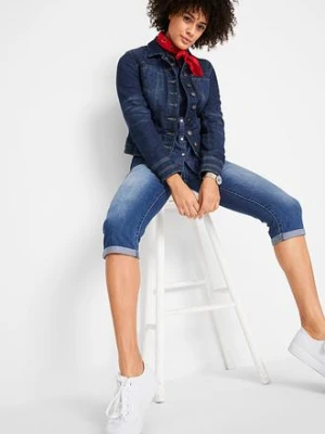 Dżinsy straight, mid waist, cropped bonprix