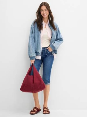 Dżinsy straight, mid waist, cropped bonprix