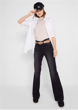 Dżinsy Bootcut  mid waist, z efektem shape bonprix