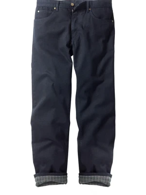 Dżinsy termiczne classic fit na miękkiej flanelowej podszewce, straight BonPrix czarny