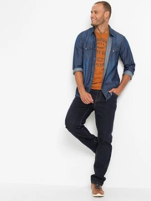 Jeansy termiczne classic fit na ciepłej podszewce z polaru bonprix